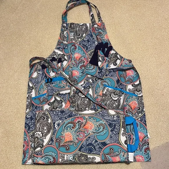 Gardening apron/gloves/kneeling pad. Bright colors, waterproof materials. - Picture 1 of 9